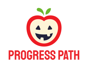 Halloween Fruit Apple logo design