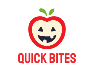 Halloween Fruit Apple logo design