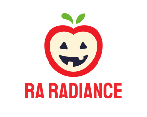 Halloween Fruit Apple logo design