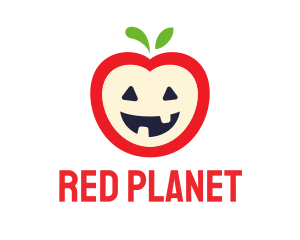 Halloween Fruit Apple logo design