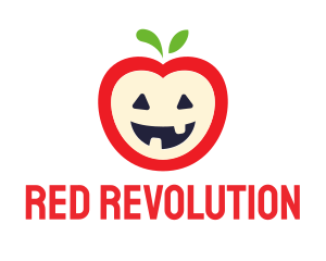 Halloween Fruit Apple logo design