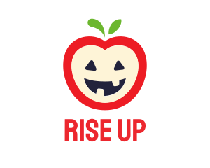 Halloween Fruit Apple logo design