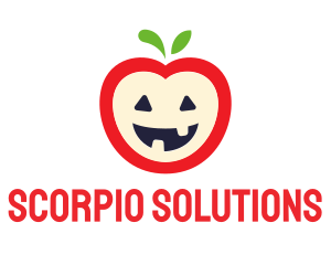 Halloween Fruit Apple logo design