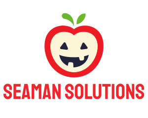 Halloween Fruit Apple logo design