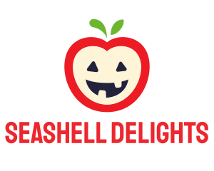 Halloween Fruit Apple logo design