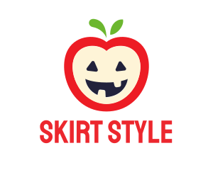 Halloween Fruit Apple logo design