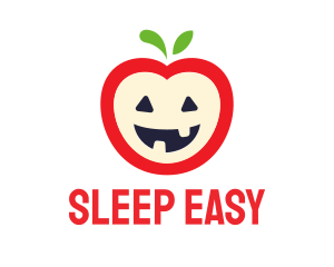 Halloween Fruit Apple logo design