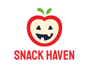 Halloween Fruit Apple logo design