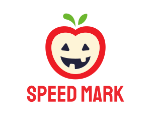 Halloween Fruit Apple logo design