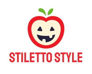 Halloween Fruit Apple logo design