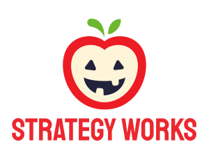 Halloween Fruit Apple logo design