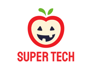 Halloween Fruit Apple logo design