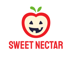 Halloween Fruit Apple logo design