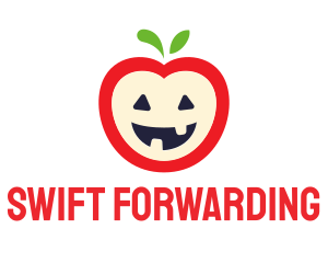 Halloween Fruit Apple logo design