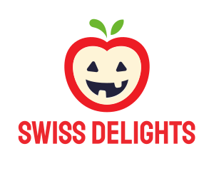 Halloween Fruit Apple logo design