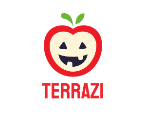 Halloween Fruit Apple logo design