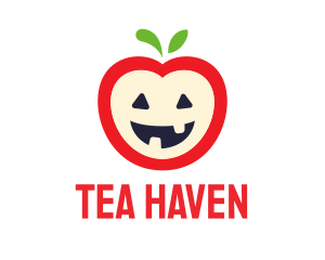 Halloween Fruit Apple logo design