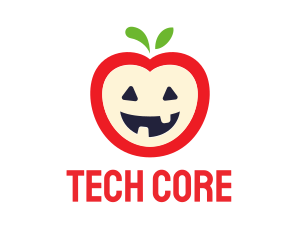 Apple - Halloween Fruit Apple logo design