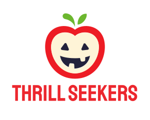 Halloween Fruit Apple logo design