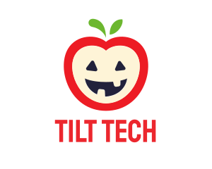 Halloween Fruit Apple logo design