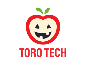 Halloween Fruit Apple logo design