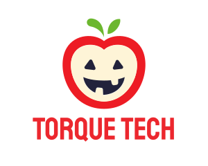 Halloween Fruit Apple logo design