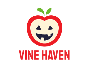 Halloween Fruit Apple logo design