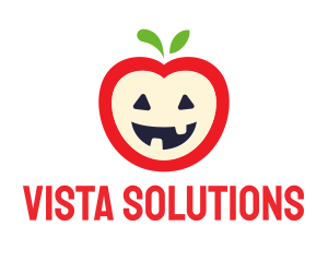 Halloween Fruit Apple logo design