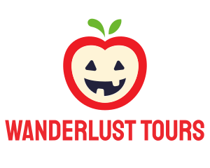 Halloween Fruit Apple logo design