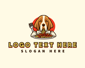 Bracco Italiano Dog Pasta logo design