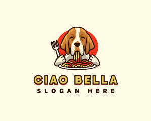 Bracco Italiano Dog Pasta logo design