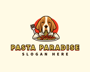 Bracco Italiano Dog Pasta logo design