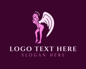 Adult - Naughty Lady Angel logo design
