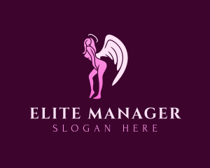 Naughty Lady Angel logo design