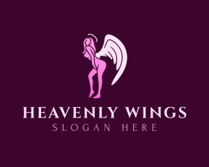 Angel - Naughty Lady Angel logo design