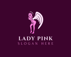 Naughty Lady Angel logo design