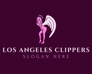 Naughty Lady Angel logo design
