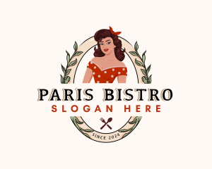 Pinup Woman Restaurant logo design