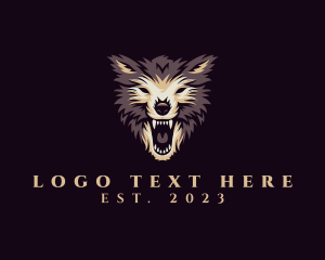 Werewolf - Mad Wolf Head logo design