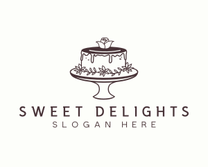 Chocolate Rose Cake logo design