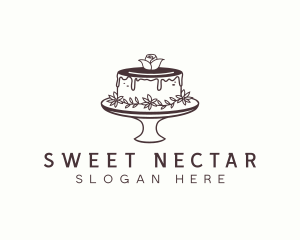 Chocolate Rose Cake logo design