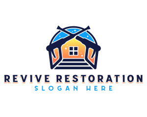 Restoration - House Pressure Washer Restoration logo design