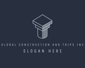 Construction Business Column logo design