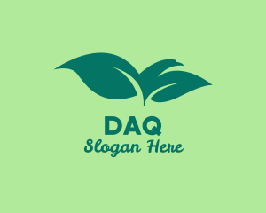 Negative Space - Green Bird Leaves logo design