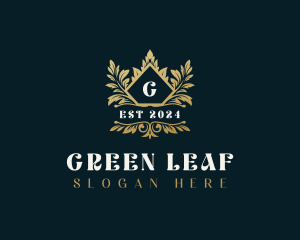 Luxury Garden Leaves logo design