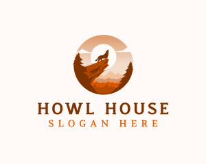 Howling Wolf Cliff logo design