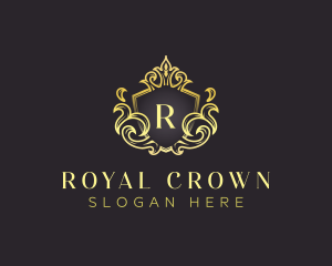 Shield Crown Crest logo design