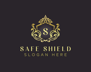 Shield Crown Crest logo design