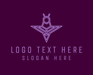 Animal - Minimalist Purple Insect logo design