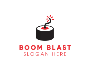 Explosive - Japanese Maki Bomb logo design